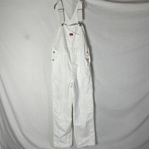 ディッキーズ　オーバーオール　古着　36インチ　WORKWEAR サロペット ホワイト