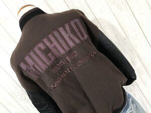 お勧め・【袖レザー切替】MICHIKO KOSHINO バックデコ ウールスタジャン F　ヴィンテージ