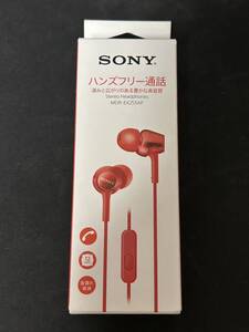 新品未使用 SONY MDR-EX255AP R 有線イヤホン 密閉型インナーイヤーレシーバー ステレオヘッドホン レッド 赤 ソニー