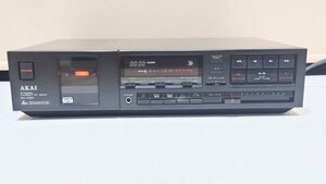 犬 通電確認済み◆カセットデッキ◆【アカイ/AKAI】オートフェーダー機構 1980年代 昭和 レトロ 家電 中古 現状品 部品取り