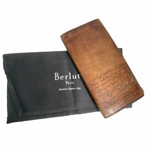 ■ 1円 ～ 正規 中古品 ■ BERLUTI ベルルッティ ■ エスパス エン 二つ折り 長財布 ■ カリグラフィ スクリットレザー ロング ウォレット