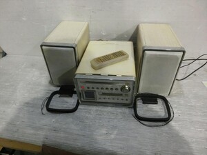 【KM21-77】【140サイズ】KENWOOD ケンウッド CD/MDコンポ RD-VH55MD/通電可 ジャンク扱い/※傷 破れ有