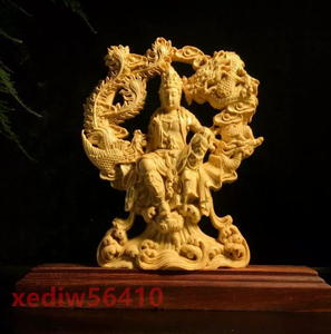 仏像 木彫 自在観音 観音像 観音菩薩 仏教美術 精密細工 置物 彫刻 