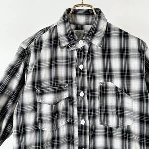 希少《 Mint Condition / Old Model 》極上品【 POST OVERALLS オンブレ モノトーン グラデーション ワークシャツ S アメリカ製 】