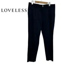 美品 LOVELESS タック スラックスパンツ LL ネイビー