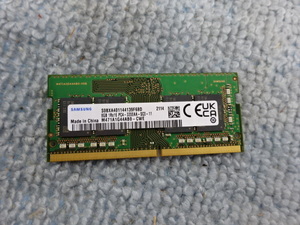 SAMSUNG PC4-3200AA ノート用メモリ- 8GBが1枚　 完動品 8GB　パソコンメモリー　