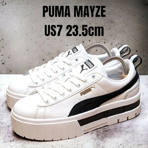 PUMA MAYZE プーマ メイズ 23.5cm ホワイト 厚底スニーカー　レディーススニーカー　PUMAスニーカー　PUMA厚底