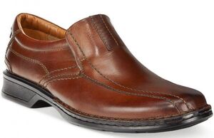 Clarks 24cm/7 ローファー ブラウン ビジネス シューズ レザー 革 スーツ ブーツ スリッポン ゴア スニーカー カジュアル H302