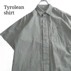 【雰囲気抜群】Tyrolean shirt 半袖チロリアンシャツ 刺繍 緑系