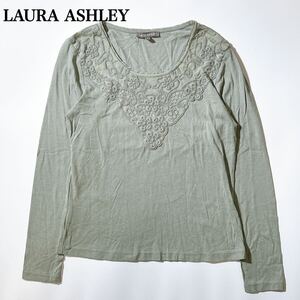 LAURA ASHLEY ローラアシュレイ トップス 長袖 刺繍 M レディース C102408-11