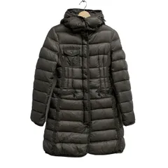 MONCLER(モンクレール) ダウンコート サイズ00 XS レディース美品  HERMINE(エルミンヌ) グレーベージュ 長袖/冬