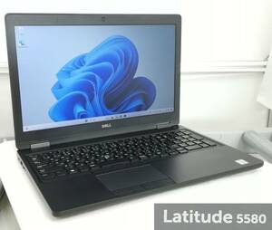 DELL Latitude 5580 Core i3 7100U メモリ8GB SSD M.2 SATA 256GB Windows11 Pro 64bit 無線LAN Webカメラ内蔵 保証有【H24052101】