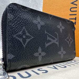 【現行 極美品】ルイヴィトン LOUIS VUITTON ジッピーコインパース コインケース 財布 モノグラム エクリプス メンズ ビジネス M81662