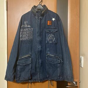 希少 90s『POST OVERALLS』 AFFAステンシル入りデニムM-65型ブルゾン VINTAGE 90年代 裏原 ミリタリー ストリート テック 古着 藤原ヒロシ