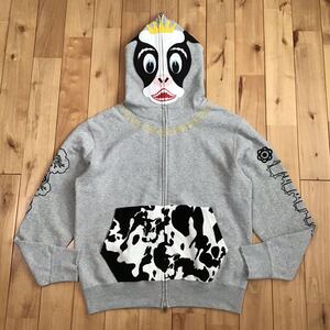 ホルスタイン パーカー Sサイズ グレー Holstein full zip hoodie a bathing ape BAPE cow エイプ ベイプ アベイシングエイプ NIGO jw85