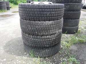 送料無料●東北 関東限定 鉄ホイール 8H-285 4本 8～9分山 ブリヂストン 245/70R19.5 136/134j 19.5インチ●33737