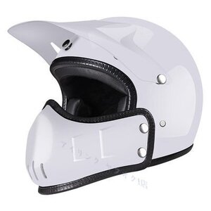 ☆新品バイクヘルメット多機能バイクオフロードヘルメットオープンフェイスヘルメットバイクフルフェイスヘルメット内装洗濯可M/L/XL白色