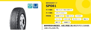 ●●ダンロップ TBスタッドレス SP081 245/80R17.5 133/131J♪245/80/17.5 DUNLOP SP 081