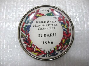 ★希少 FIA WRC チャンピオン 1996 スバル インプレッサ ビストロ SUBARU STI エンブレム 1点 旧車 中古