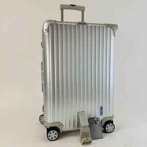 【美品】 青ロゴ RIMOWA リモワ TOPAS トパーズ 64L 4輪 マルチホイール TSAロック チェックインM アルミ スーツケース キャリーバッグ