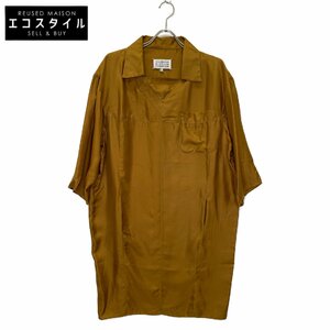 Martin Margiela マルタンマルジェラ S51CT08 ブラウン シルクロングシャツ ブラウン 40 トップス シルク レディース 中古