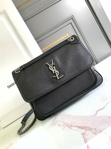 【Yves Saint Laurent】 【イヴ・サンローラン】 NIKI ショルダーバッグ 多ポケット くろいようがわ