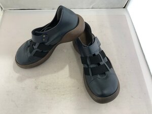 【REGETTA CANOE】リゲッタカヌー　メンズ　ベルトウォーキングシューズ　チャコールネイビー　レザー　（約25～25.5cm）　SY02-GZ6