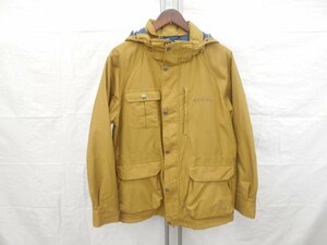 【Columbia】コロンビア　メンズ　フードジャケット　黄土色　ナイロン　Mサイズ　SY02-UW7