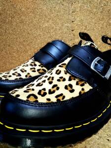 【Dr.MARTENS】ドクターマーチン ラムジー モンクシューズ UK10(29cm ) RAMSEY MONK ブラック×レオパード ハラコ 入手困難【極美品】