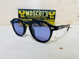 ◆MOSCOT◆MILTZEN◆モスコット◆ミルゼン◆サングラス◆ボストン 黒縁 パープル カラーレンズ 伊達眼鏡 未使用 美品