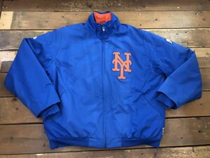 New York Mets Majestic Therma Base MLB Full Zip Jacket マジェスティック ニューヨーク メッツ ジップ ジャケット スタジャン size L