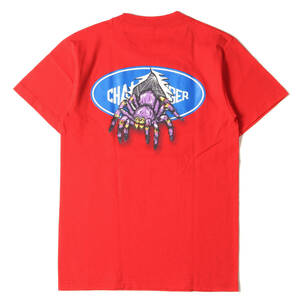 CHALLENGER チャレンジャー Tシャツ サイズ:S 22AW スパイダー グラフィック クルーネック Tシャツ LOGO SPIDER TEE レッド 赤 トップス