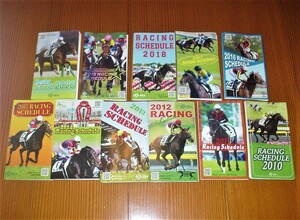 JRA　レーシングカレンダー　２０１０年～２０２０年　１１枚セット　RACING SCHEDULE