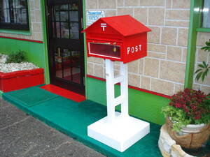 ハンドメイド 郵便ポスト、 庭に据え置き 特大 Ｅ タイプ、 