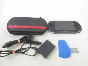 【同梱可】中古品 ゲーム PSP 本体 PSP3000 ピアノブラック 動作品 充電ケーブル メモリースティック 4GB 付き