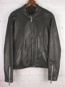 MFJ25158 CHROME HEARTS クロムハーツ レザー シングルライダースジャケット ダガージップ ブラック XS 美品