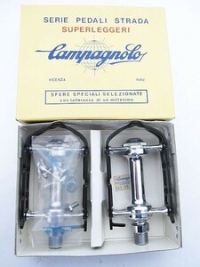 【未使用】カンパニョーロ CAMPAGNOLO スーパーレゲロ フラットペダル SUPERLEGGERI 1980年代中期 デッドストック ビンテー■L27847YER-20K