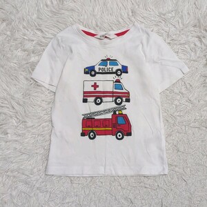 【送料無料】H&M　エイチアンドエム　 半袖　 Tシャツ　110cm　車　乗り物　キッズ　子供服　