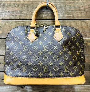 ◇１円★ LOUIS VUITTON ルイヴィトン モノグラム ハンドバッグ アルマ M51130 パドロック カデナ付 保存袋 used