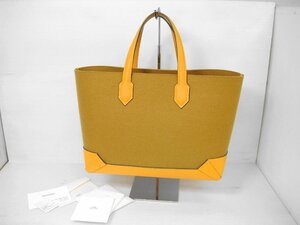 5356T【本物保証】 エルメス マキシボックス カバス 30 フェルト ヴォーエプソン フェルト×レザー HERMES 刻印 Ｘ 