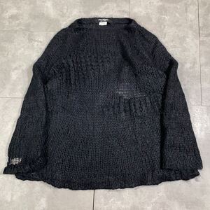 希少 JUNYA WATANABE ジュンヤワタナべ COMME des GARCONS AD2013 渡辺淳弥 モヘア ローゲージ 甘編み ニット セーター アーカイブ