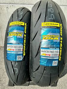 新品 2024年製 DUNLOP SPORTMAX Q5A 130/70ZR16 180/55ZR17 ダンロップ スポーツマックス 前後セット 送料込 54,000円 (206294)