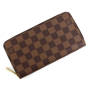 （新品・未使用品）ルイ ヴィトン LOUIS VUITTON ジッピー ウォレット ラウンドファスナー 長財布 ダミエ ブラウン 茶 ゴールド金具 N60015