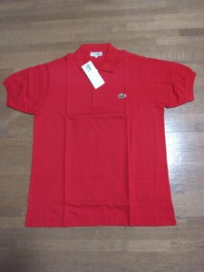 新品　LACOSTE　 ラコステ　ポロシャツ　赤　サイズ4 （M）袋入り