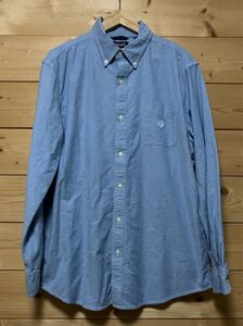 24時間発送★入手困難品★美中古・ CHAPS（チャップス） POLO RALPH LAUREN★BD長袖オックスフォードシャツ LIGHTBLUE サイズL