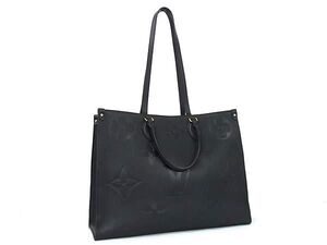 1円 ■新品同様■ LOUIS VUITTON ルイヴィトン M44925 モノグラムアンプラント オンザゴー GM ハンドバッグ トート ブラック系 FF1203