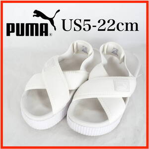 MK9020*PUMA*プーマ*レディースサンダル*US5-22cm*白