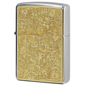 Zippo ジッポライター アラベスク 唐草 ＃200 ゴールドプレート ニッケルメッキ 2MP-アラベスクC GP メール便可