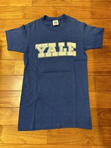 YALE イェール カレッジ プリント Tシャツ S USA イェール大学 アメリカ製 LOGO7 ロゴ アメカジ ヴィンテージ VINTAGE 古着 80