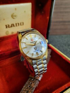 【1円スタート】【良品】 メンズ 腕時計 RADO ラドー ゴールデンホース GP シルバー文字盤 